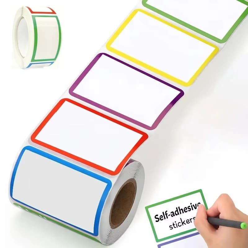 Grande étiquette autocollante colorée