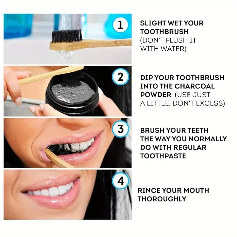 Poudre de blanchiment des dents – Blanchiment naturel et nettoyage en profondeur pour hommes et femmes, dentifrice quotidien à haleine fraîche