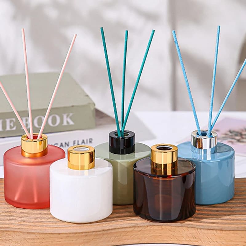 Bouteille vide en verre d'aromathérapie de 150ml, diffuseur de parfum en rotin pour l'intérieur de la voiture, diffuseur de parfum pour la décoration du véhicule