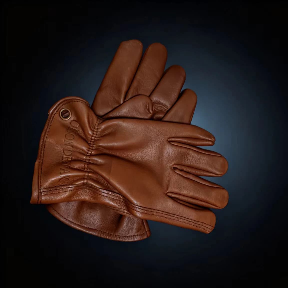 Gants de travail en cuir marron pour couper/moto/ferme