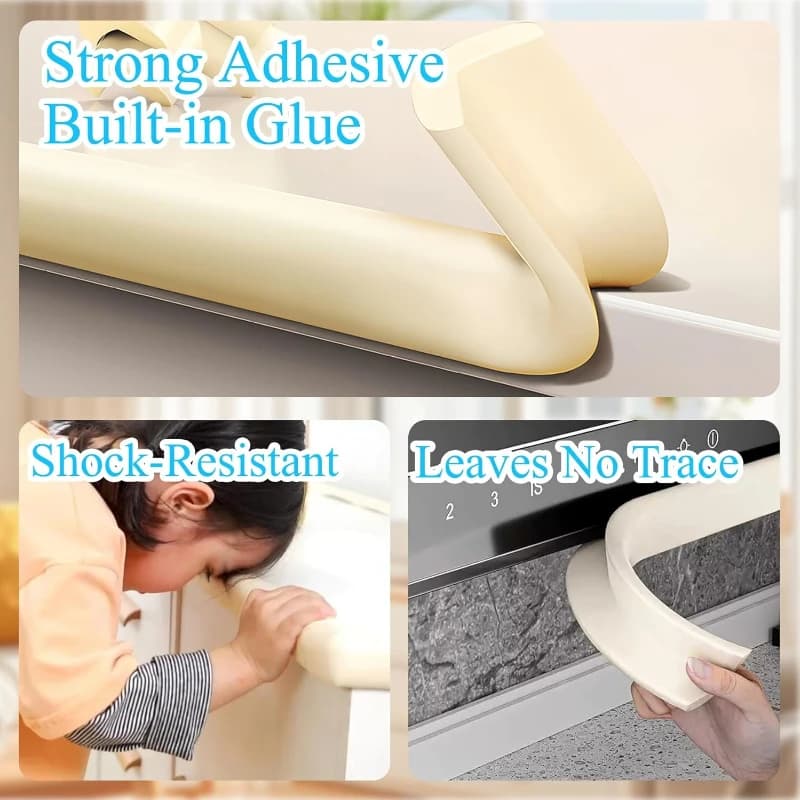 1 rouleau de bande de protection d'angle de Table de sécurité pour bébé avec 4 protections d'angle auto-adhésives, mousse NBR souple, protection d'angle de bord pour bébé
