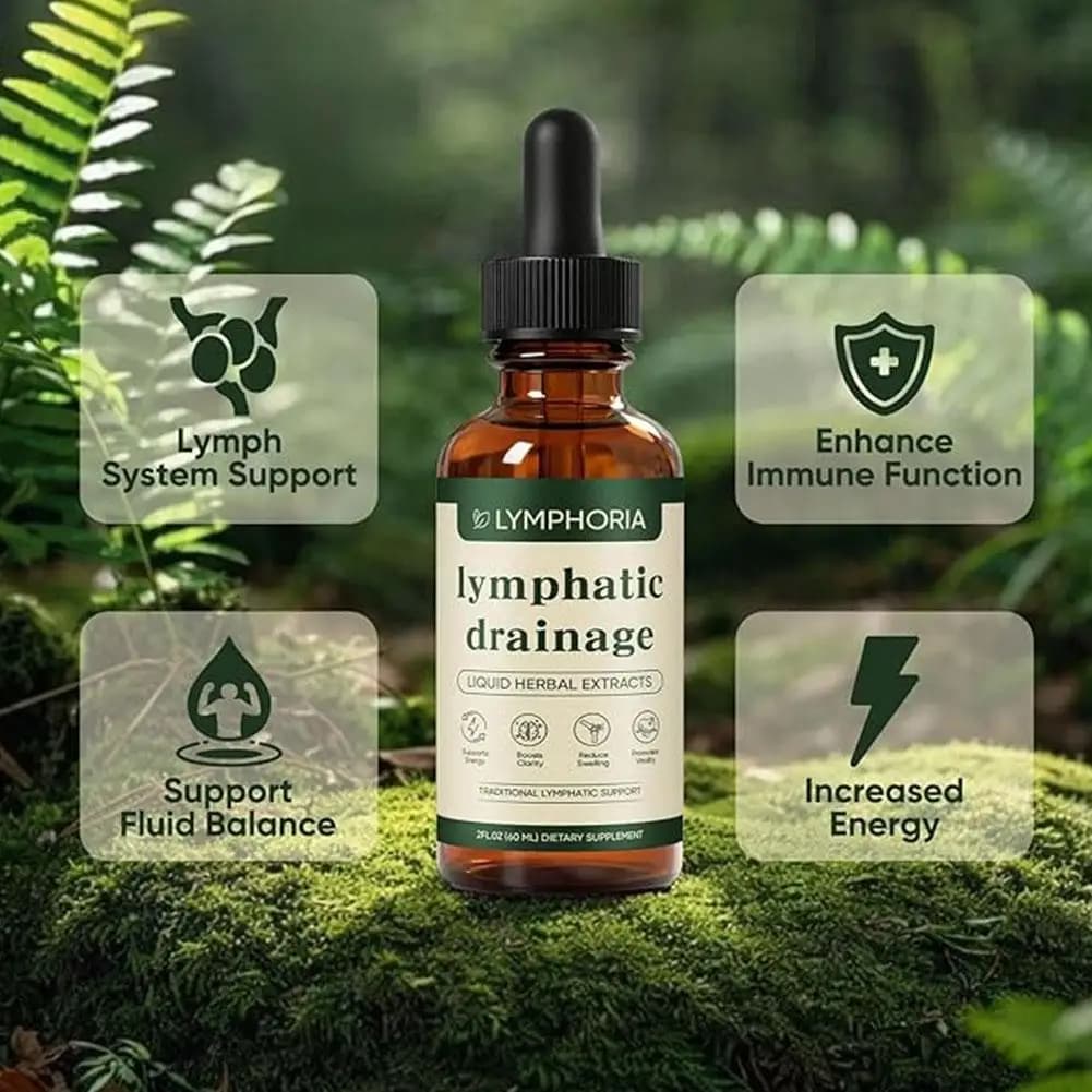 Gouttes de complément alimentaire naturel à base de plantes pour le drainage lymphatique