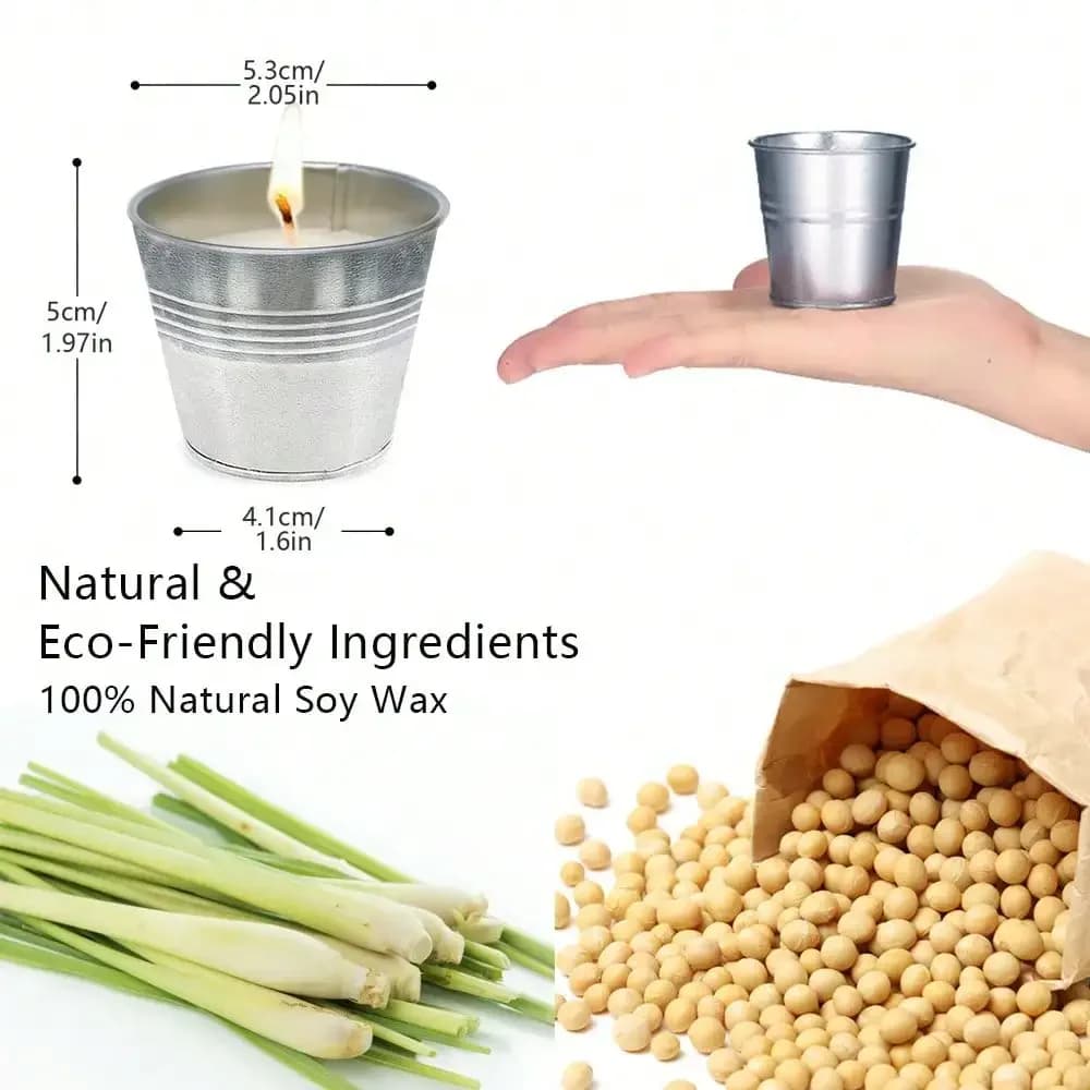 Bougie de cire de soja répulsive de moustiques efficace, 1 pièce, infusée d'huile essentielle de citronnelle, idéale pour l'intérieur et l'extérieur, l'été