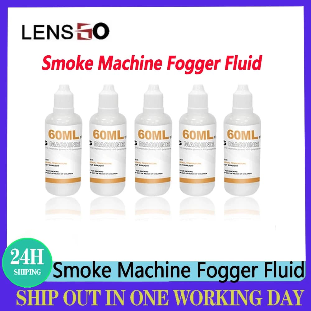 LENSGO – machine à fumée, 60ML, liquide de pulvérisation, huile de fumée pour LENSGO Smoke Master PRO/B/Smoke S/S, Mini machine à fumée