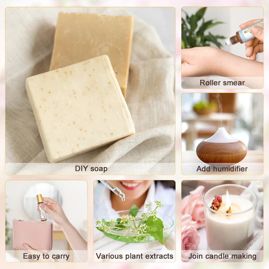 Huiles de parfum roll-on EUQEE 10ml, noix de coco et vanille, musc blanc, fleur d'oranger, violet de Parme, parfum roll-on longue durée pour femmes