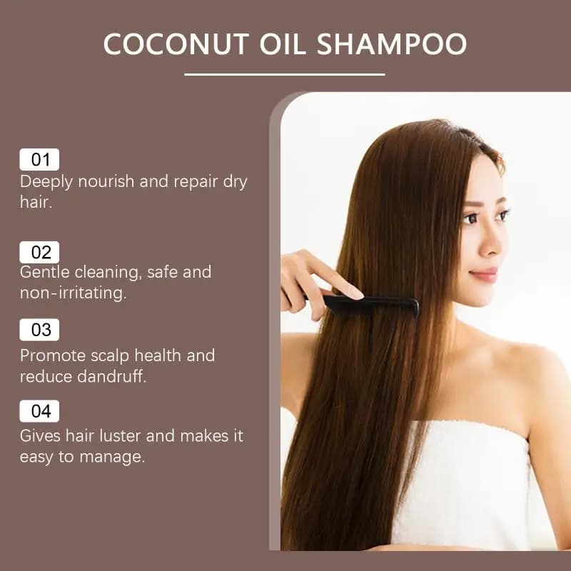 Shampoo à l'huile de noix de coco Hoegoa