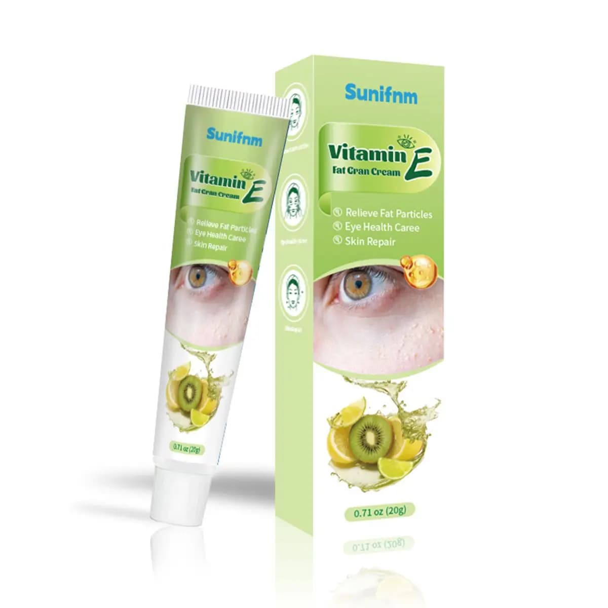 Crème de Soin Hydratante à la Vitamine E et aux Acides de Fruits pour la Peau, enrichie en granules de graisse