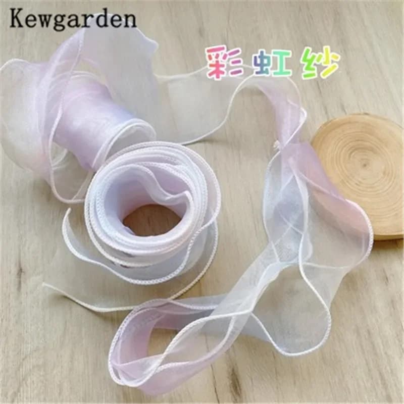 Kewgarden – rubans en Organza arc-en-ciel
