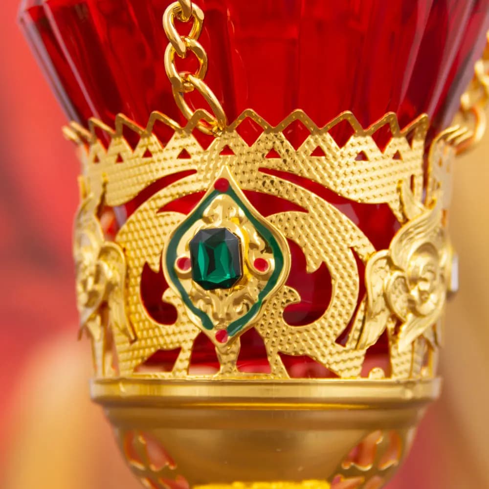 Lampe à huile suspendue chrétienne orthodoxe