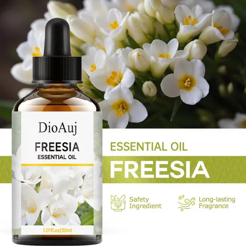 Huile essentielle de Freesia - parfum floral longue durée, hydrate et hydrate la peau, apaise et déteste l'esprit et le corps,