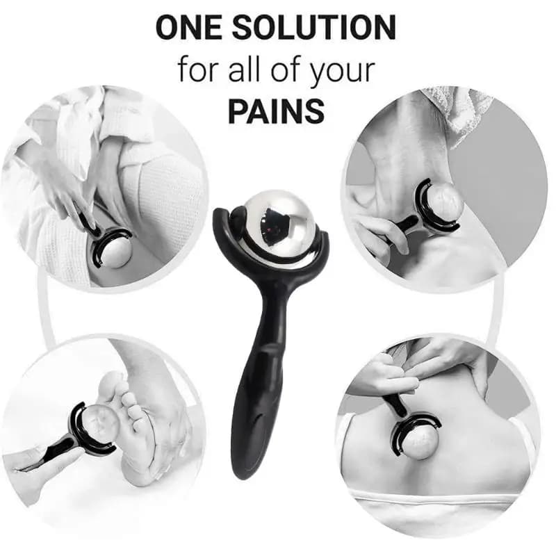 Rouleau de boule de massage – pour les tissus profonds et les muscles douleurs, soulagement de la rigidité et du stress, du corps, du cou, du dos, du pied, de la fasciite plantaire