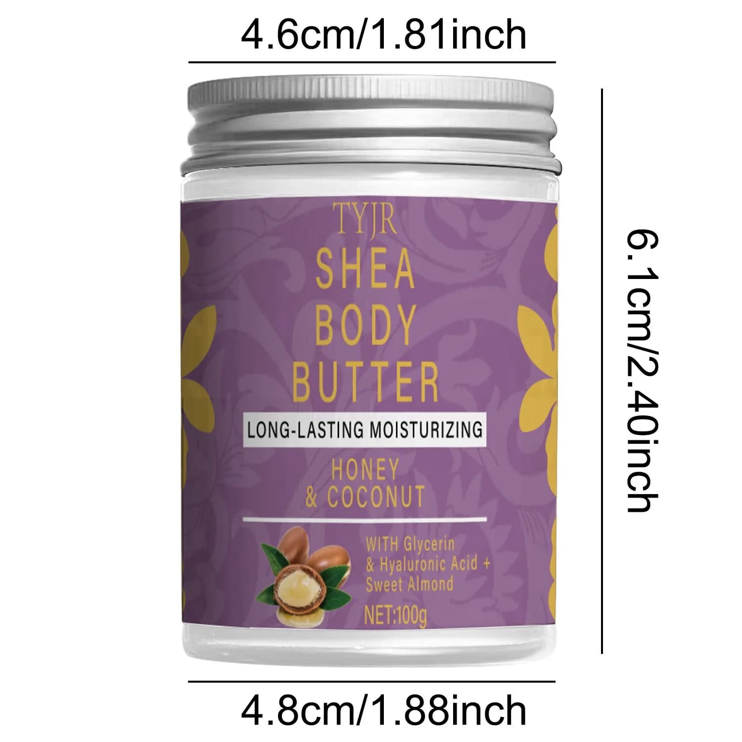 Crème hydratante pour le corps au beurre de karité, plus douce et hydrate la peau, raffermit la peau, rend plus éclaircit et brillant et hydrate le massage corporel, adaptée aux peaux sèches et craque