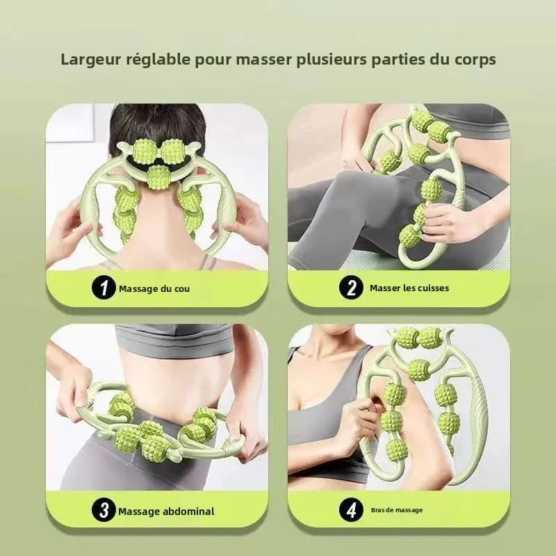 9 Roller Leg Massage Ring Handheld Muscle Relax Roller Soulage Calf Migh Soreness Outil de massage portable pour Sport Fitness Home