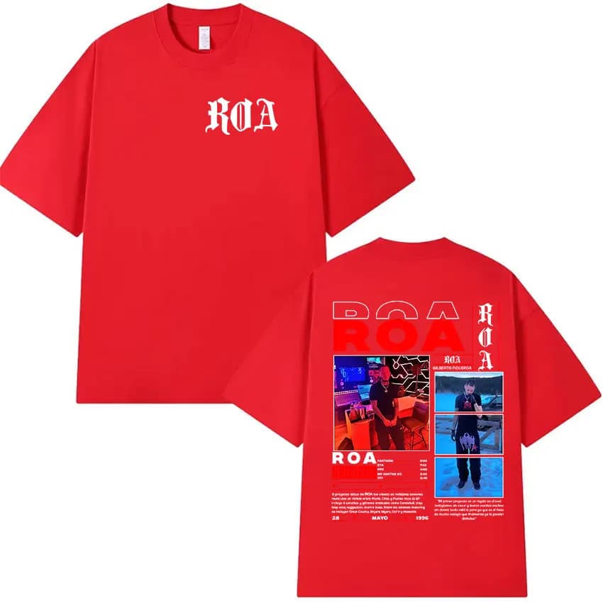 Rappeur ROA Tour 2025 Album T-Shirt graphique hommes Hip Hop Rock gothique à manches courtes T-Shirt Vintage surdimensionné coton t-shirts Streetwear