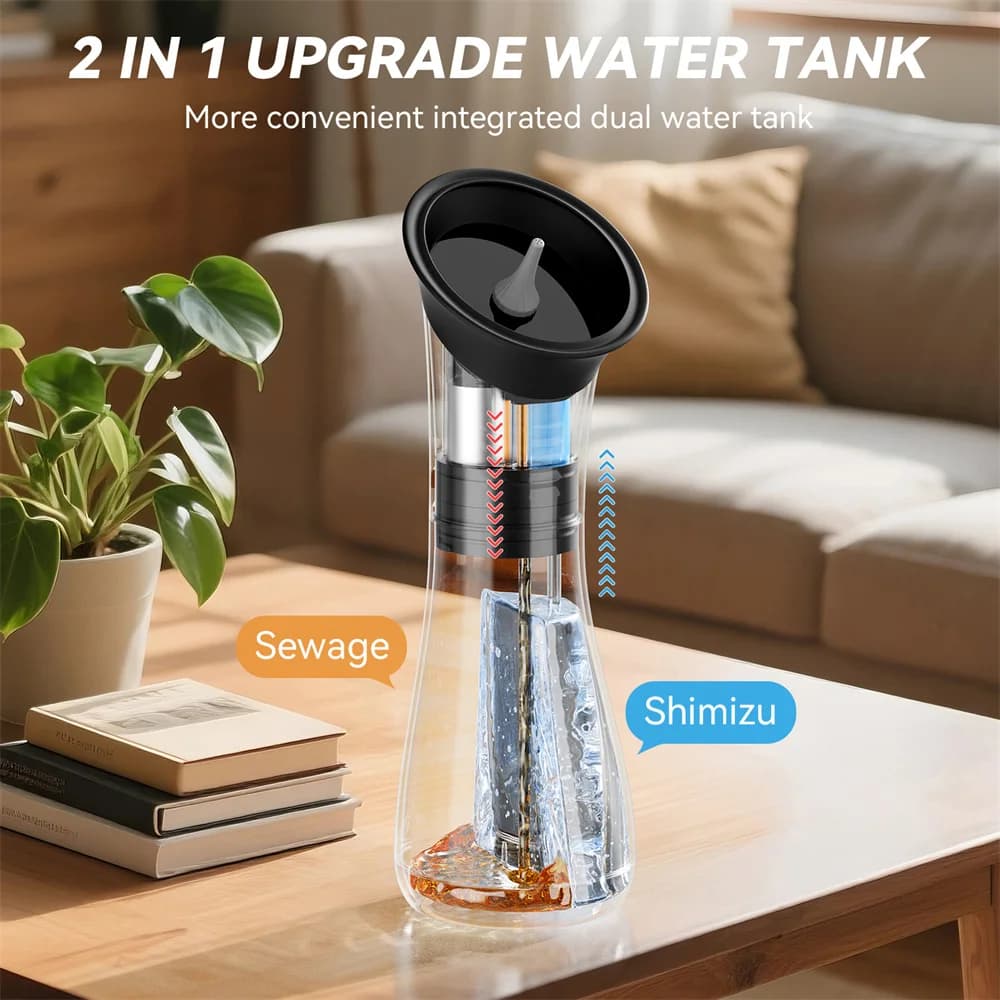 Élimination améliorée du cérumen avec réservoir d'eau usée, nettoyeur d'oreille de sécurité avec capteur de température de l'eau, Kit d'irrigation auditive efficace