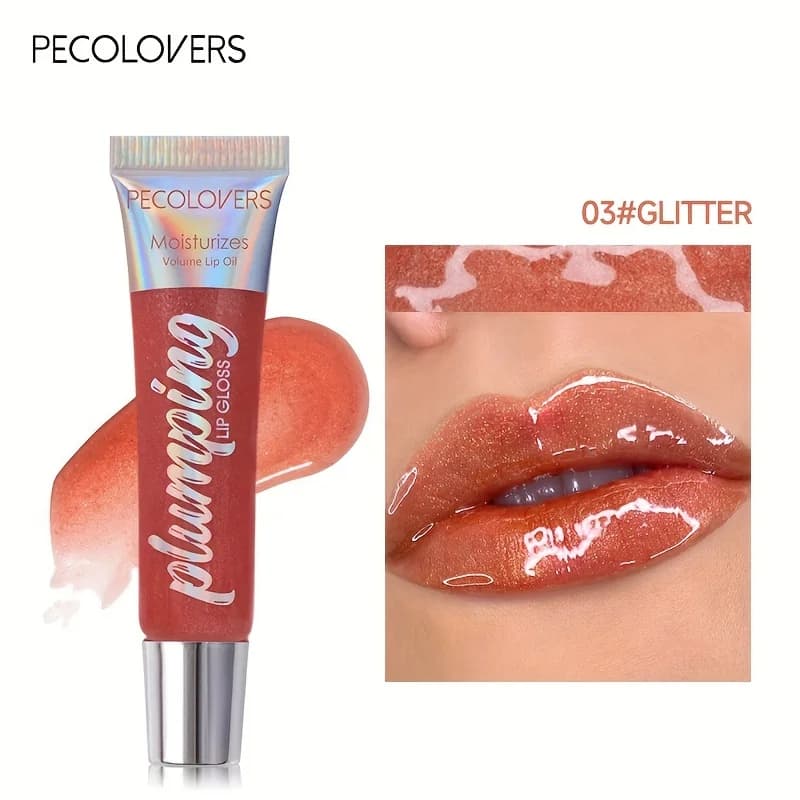 Huile de Fruit Hydratante à Paillettes pour Soin de miles, Tube Souple, Teinte de Lèvres Transparente, 1 Pièce