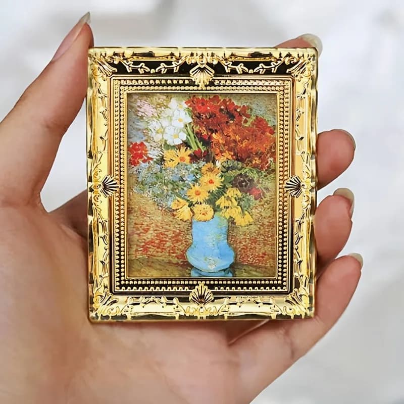 Modèle de cadre de peinture à l'huile miniature, adapté aux dioramas miniatures DIY, aux fresques et aux modèles de meubles pour salons et chambres à coucher