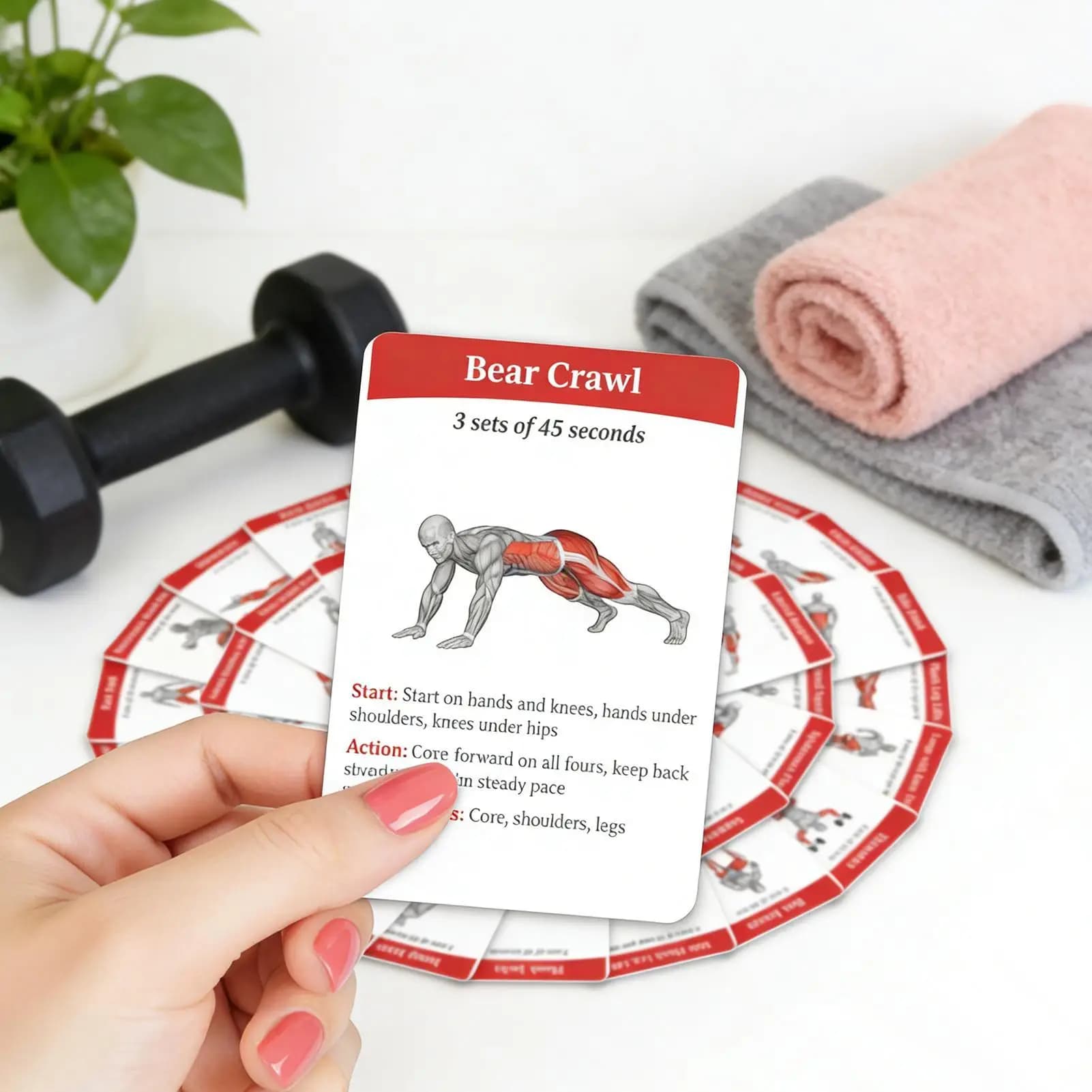36 cartes de fitness, guide complet sur la force du tronc, guide des exercices d'entraînement aérobie, cartes d'équipement de fitness pour la salle de sport à domicile