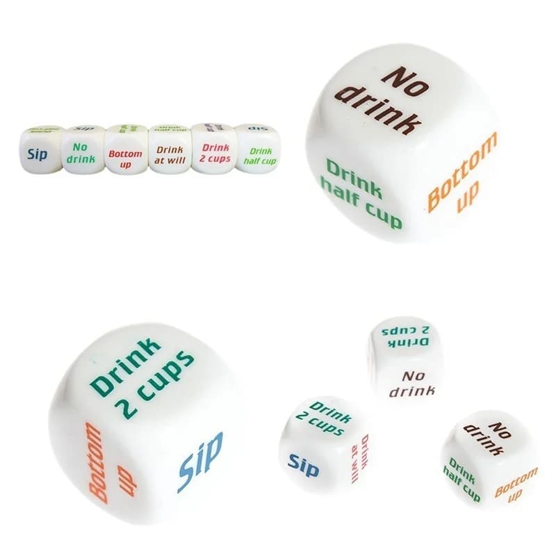 3 pièces nouveau drôle boire Sip dés rouleau décider Die jeu fête Bar Club Pub cadeau jouet