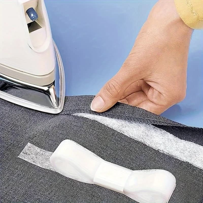 Rouleau de tissu adhésif Double face noir et blanc, 2 rouleaux, pour vêtements, fer sur ourlet, ruban d'entretien, bricolage, couture, Patchwork, accessoires