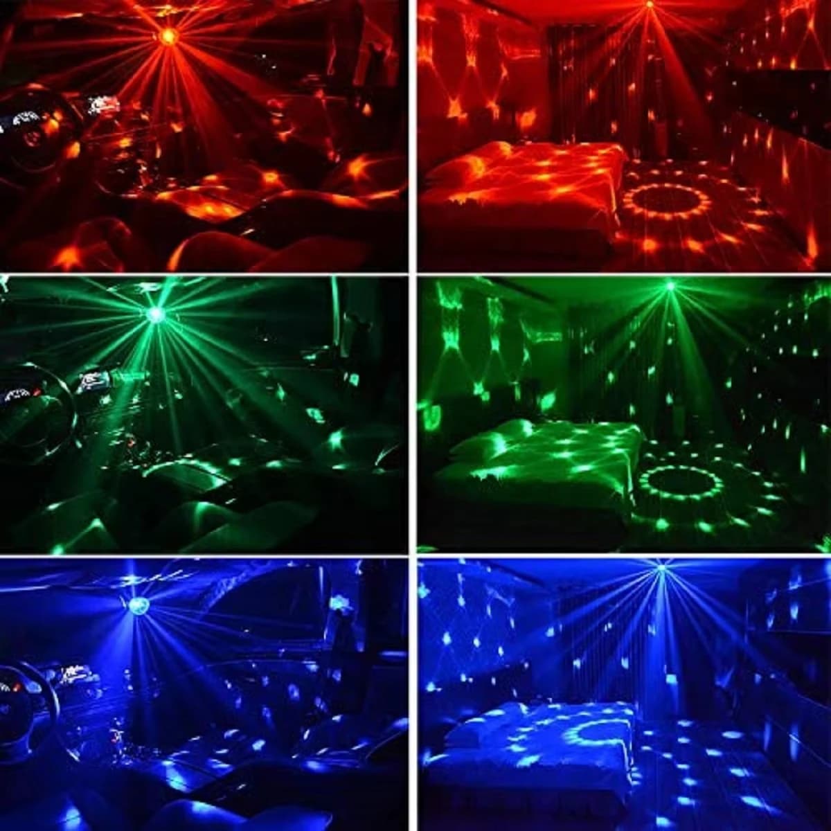 LED scène Disco lumière rotative DJ balle stroboscopique coloré magique danse voiture ambiance RGB cadeau de noël fête