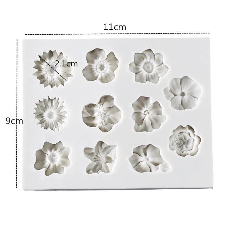 Moule en Silicone en forme de tournesol, Rose, fleurs, gâteau, décoration DIY, chocolat, outils de moule 3D