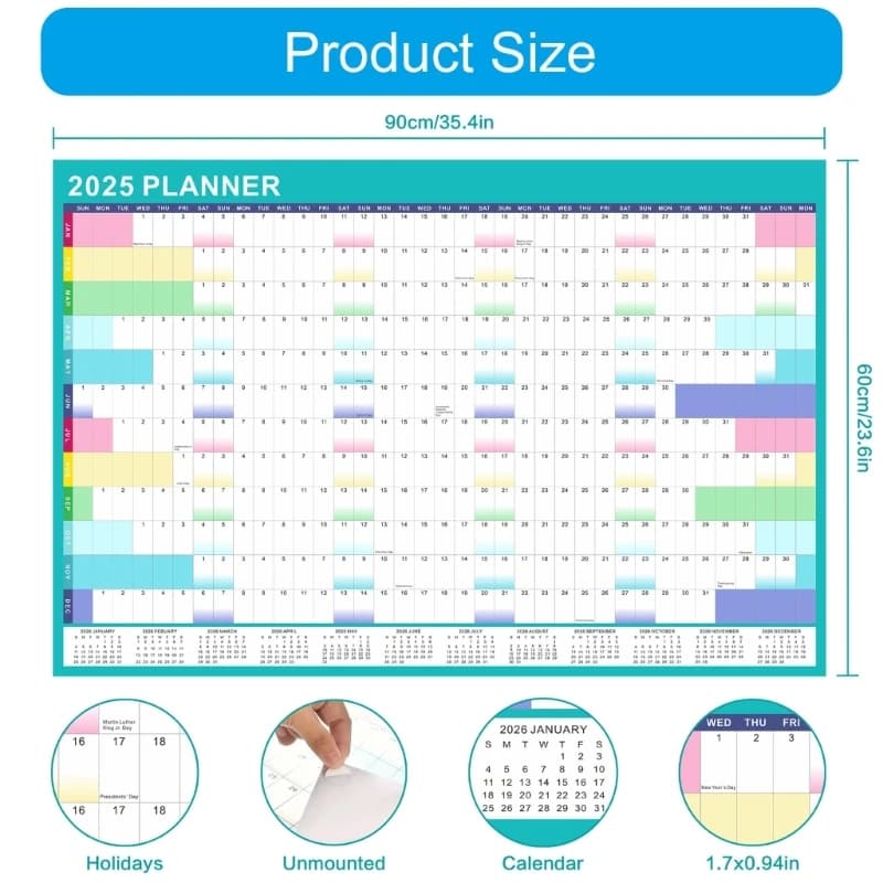 Calendrier annuel 2025