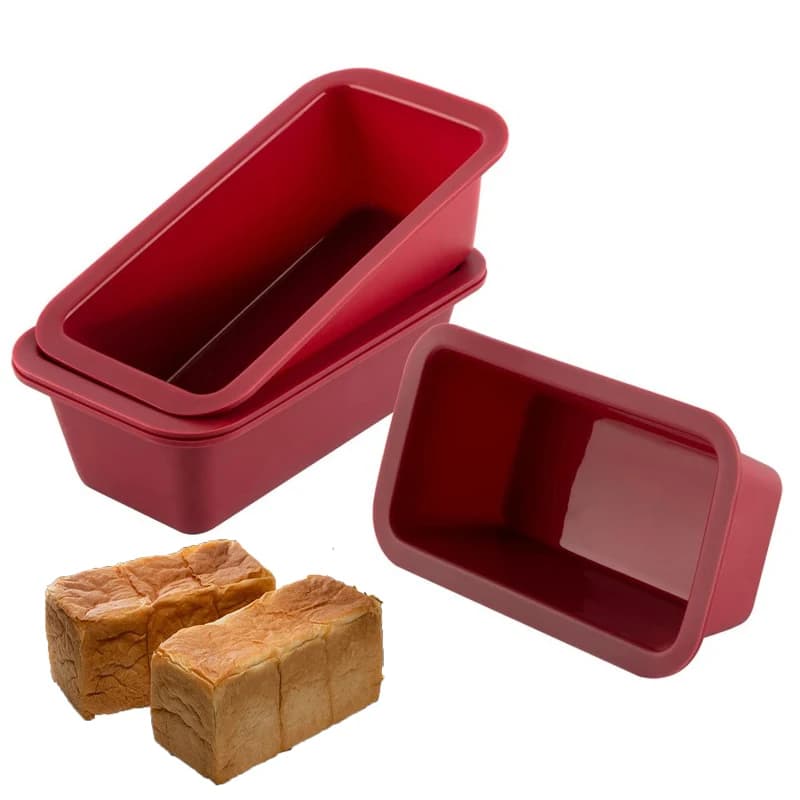 Moules de cuisson en Silicone antiadhésifs, moules à gâteaux rectangulaires, Mini poêle à pain, moule à pain grillé à dégagement facile, accessoires de cuisine, outil de pâtisserie
