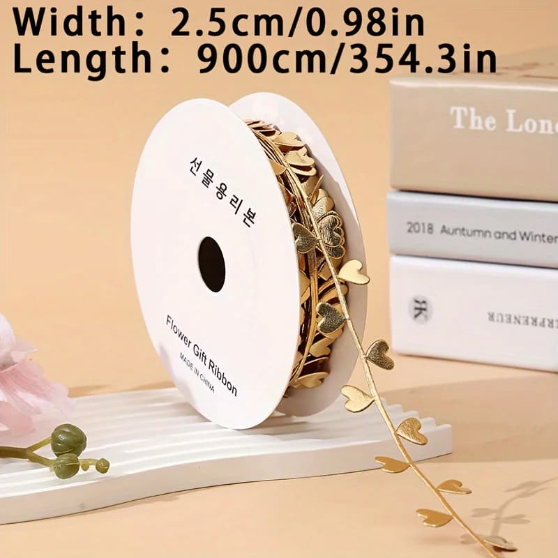1 rouleau de sangle d'amour connectée de 354 pouces, ruban d'emballage cadeau, ruban de décoration pour vêtements, décoration de vacances, emballage de la saint-valentin