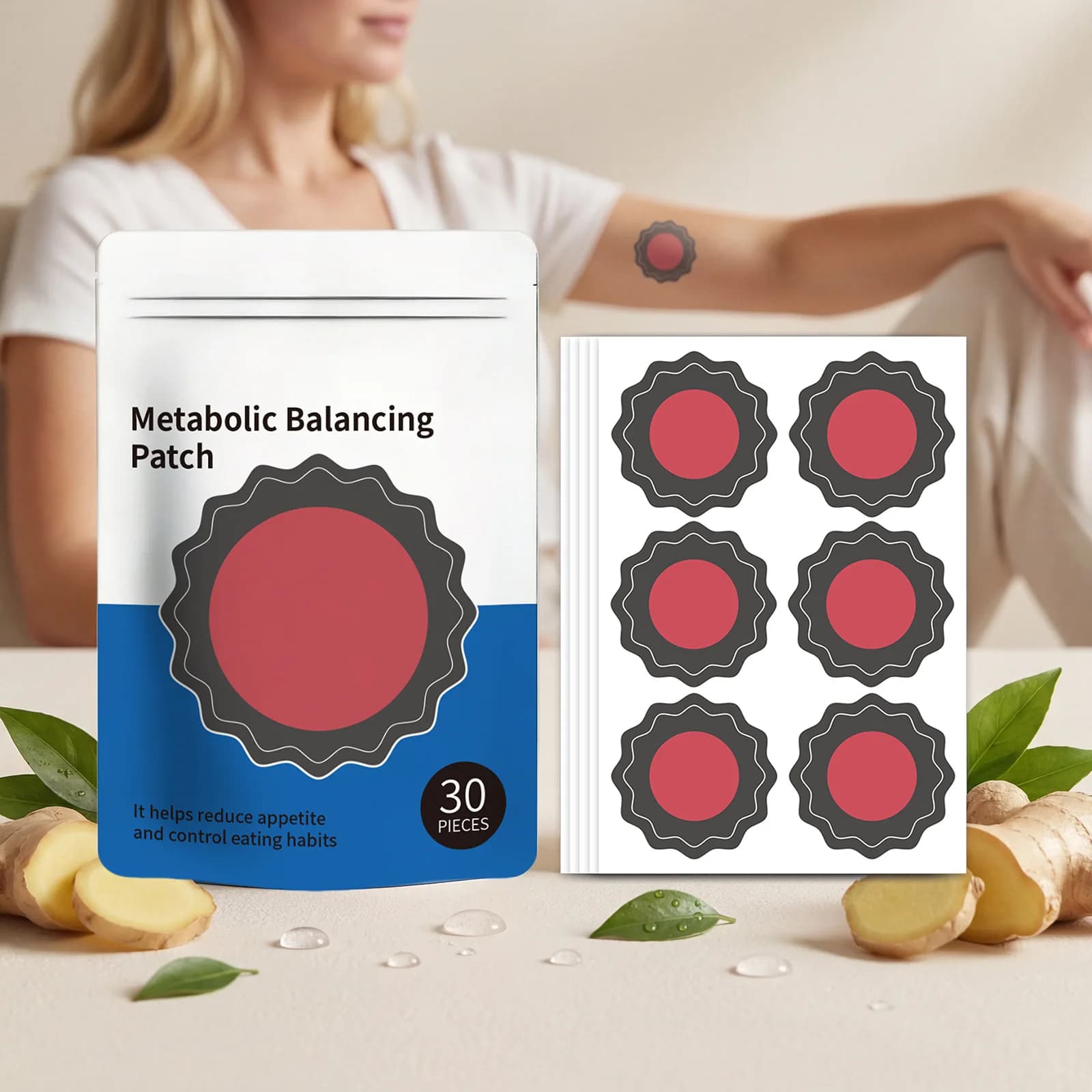 Patchs |   30 Patchs à Formule Scientifique pour Contrôler l'Appétit et Stimuler le Métabolisme, à Base de Plantes Naturelles, Action Rapide