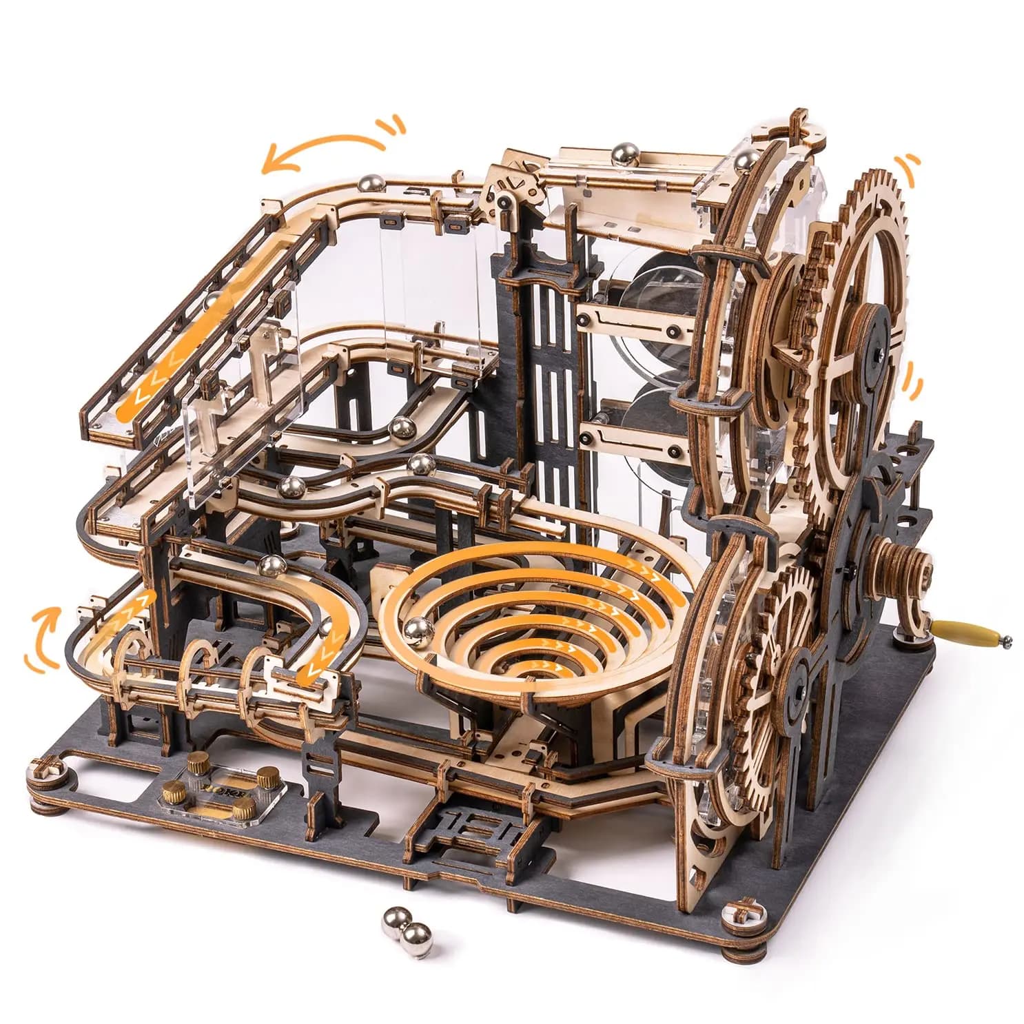 ROKR Marble Night City 3D Puzzle en bois à assembler, modèle de moulin à eau, jouets pour adultes, cadeau d'anniversaire