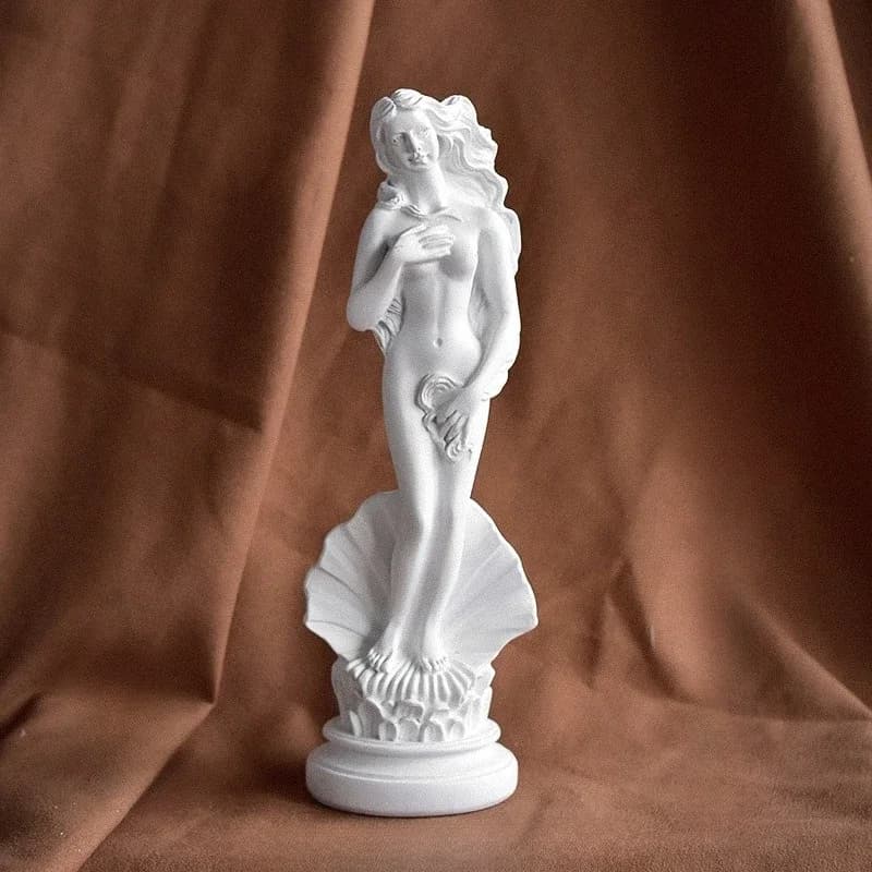 Statue en résine de naissance de Vénus, Sculpture de déesse grecque inspirée de Botticelli, décor de mythologie romaine, figurine d'art classique pour la maison et le bureau