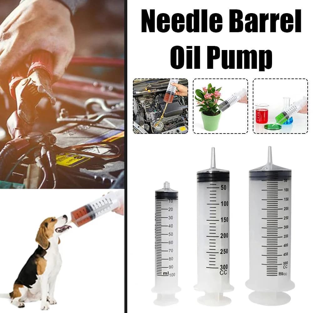 Pompe à huile à seringue avec échelle graduée 100/300/550 ml, grandes seringues réutilisables, extracteur d'huile par aspiration sous vide, pompe pistolet