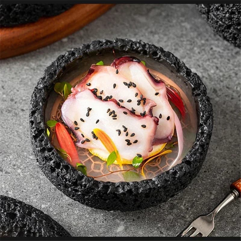 Filles moléculaire Cuisson Filles à glace sèche Disque de météorite créatif Bols de vaisselle japonais ronds Filles explorant la planète