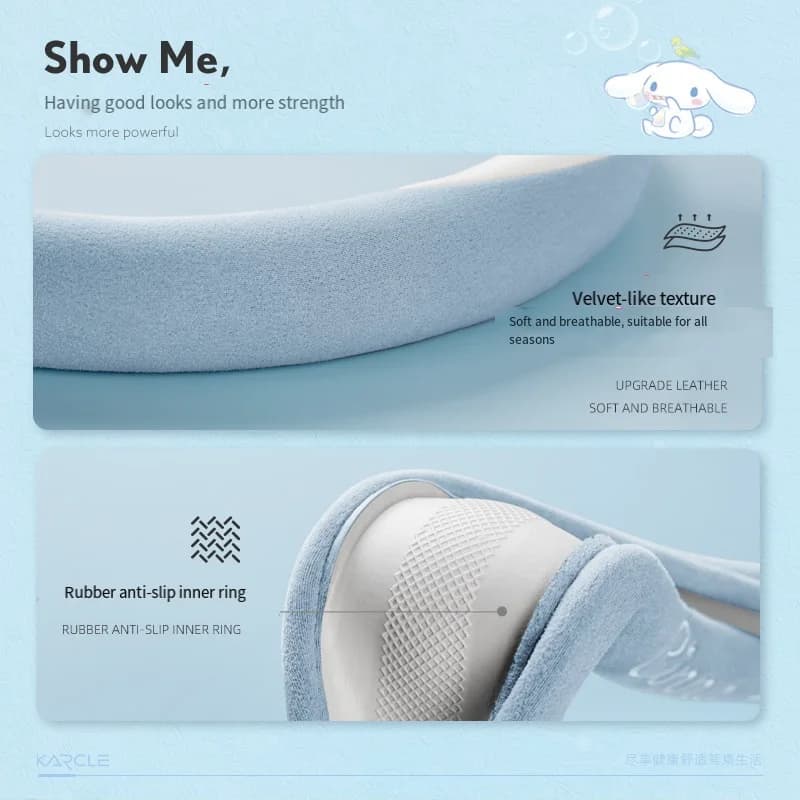 Housse de protection pour volant de voiture Sanrio authentique Kawaii, Cinnamoroll, antidérapante, résistante à l'usure, absorbant la transpiration, décoration de voiture