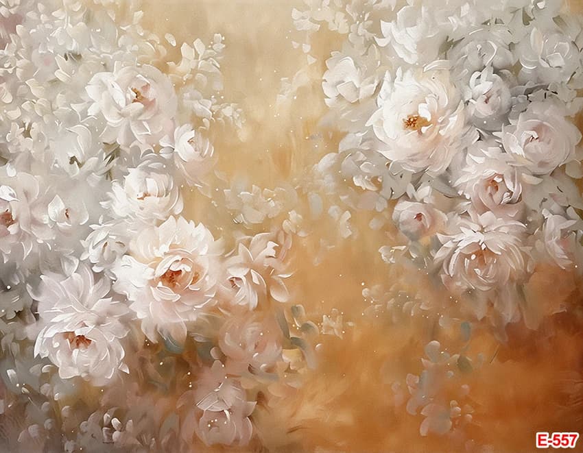 Peinture à l'huile fleurs décors abstrait Floral nouveau-né femme enceinte Portrait bébé douche fond Art Photo photographie