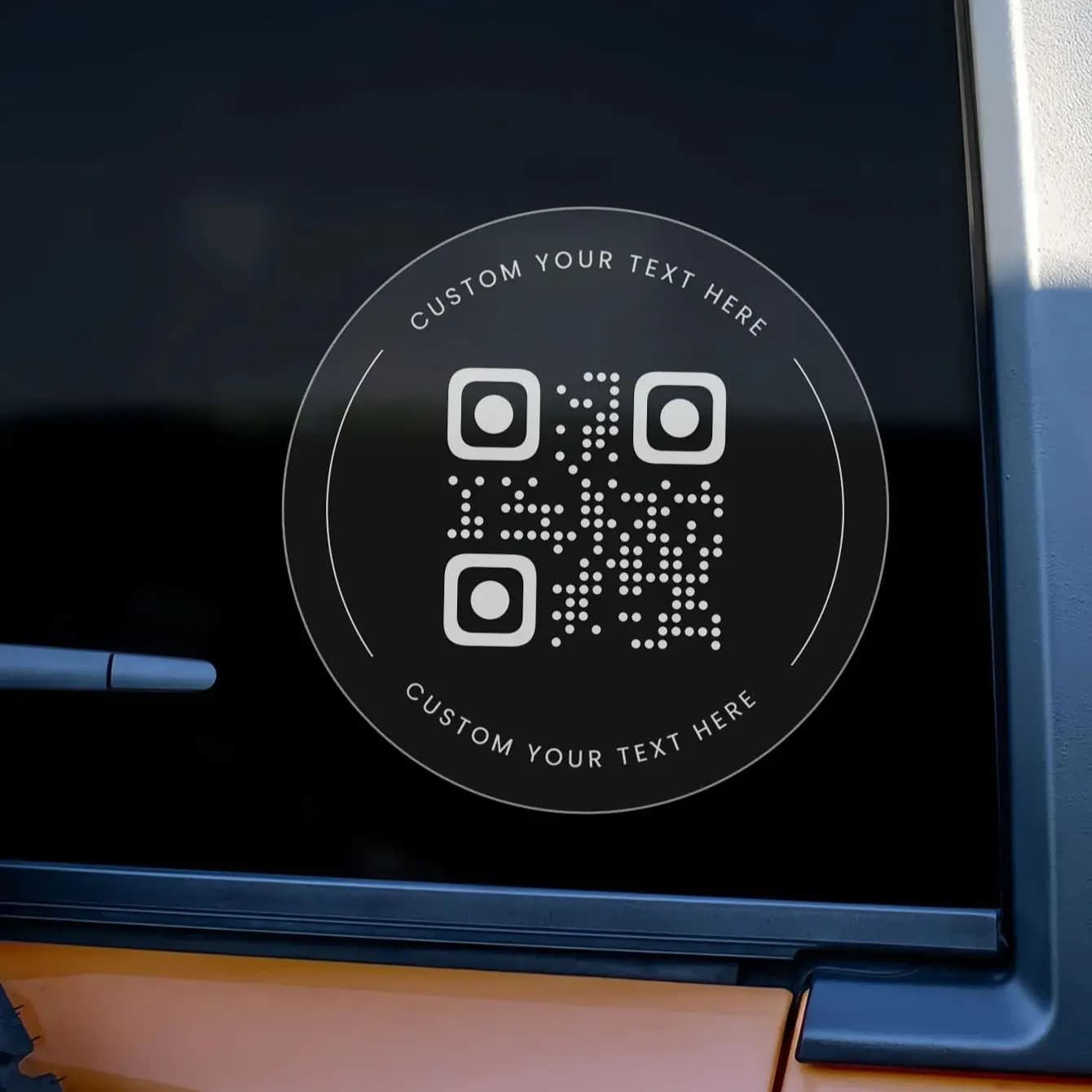 Autocollants ronds personnalisés avec code QR