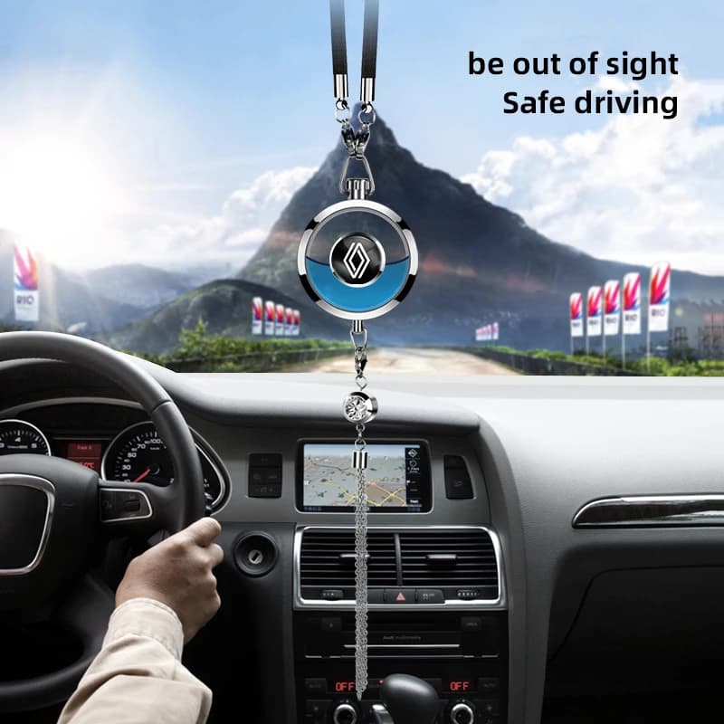 Diffuseur d'air de haute qualité avec logo de voiture, pendentif parfumé, rafraîchisseur d'air pour Renault Clio Koleos Megane Espace QM6 Kadjar Captur, porte-clés