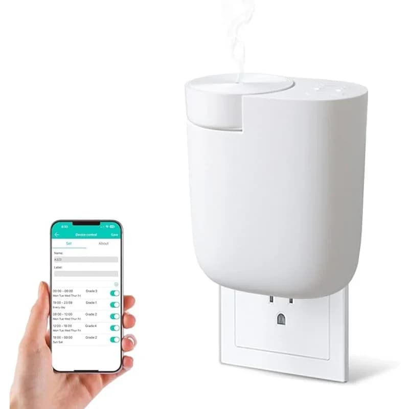 Diffuseur enfichable avec minuterie contrôle bouton d'intensité de parfum connectivité d'application Bluetooth diffuseur sans eau pour la maison, l'hôtel, le bureau