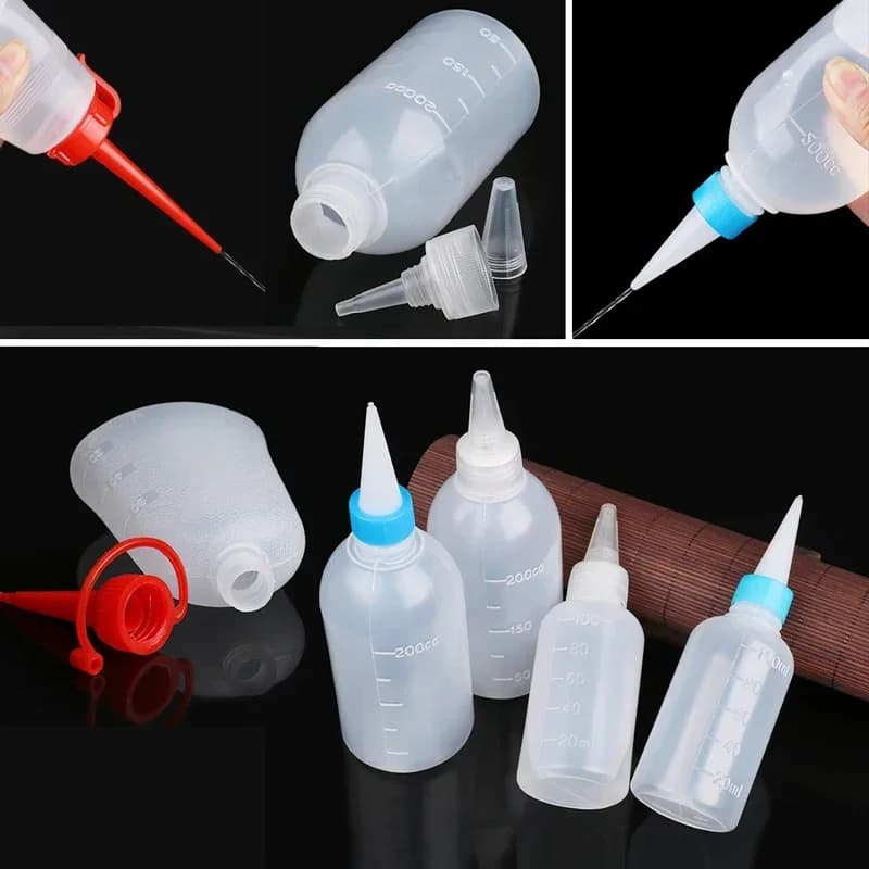 Bouteilles distributrices d'huile à bec Portable de 30 à 250ml, 4 pièces, bouteille vide en plastique à Long bec, bouteille d'huile, récipient de lubrifiant polyvalent