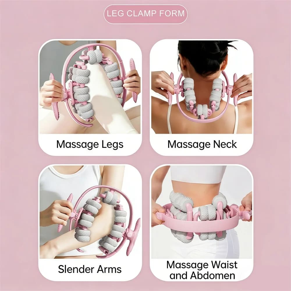 Rouleau de massage anti-cellulite pour les jambes, rouleau de massage de bureau, rouleau de massage portable pour hommes et femmes, soulage les douleurs et les gonflements
