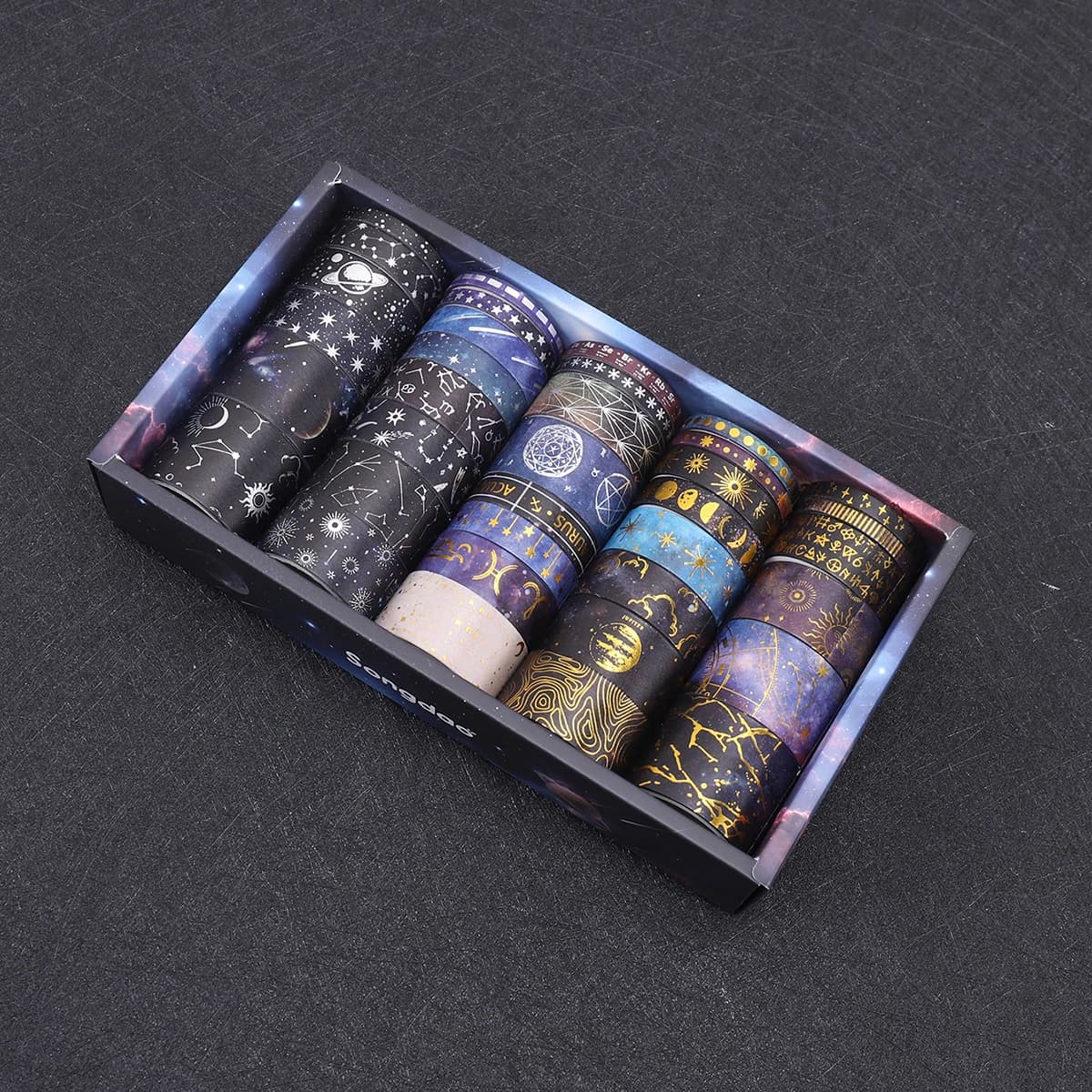 36 rouleaux de ruban Washi à motif ciel étoilé, ruban décoratif à motif de constellations pour bricolage, Scrapbooking, fournitures de papeterie pour étudiants