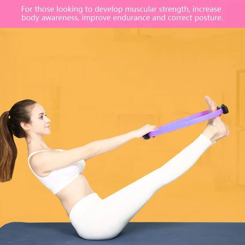 Anneau de Yoga Pilates, cercle d'exercice Durable et antidérapant, cercle d'exercice magique avec double poignée pour l'entraînement musculaire du plancher pelvien des cuisses