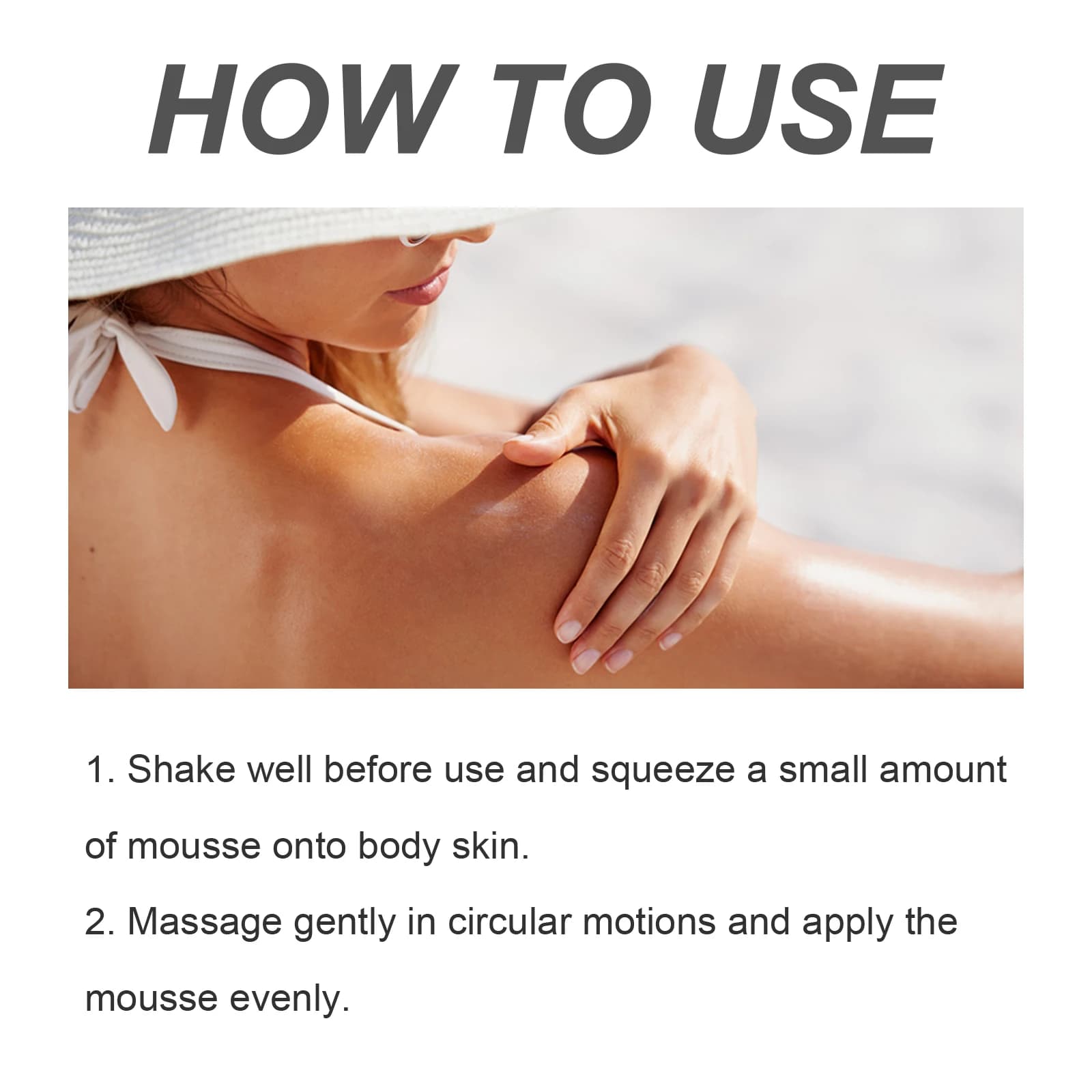 Mousse d'accélérateur de bronzage