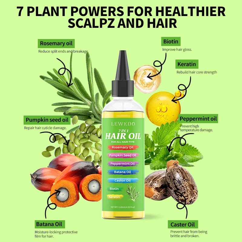 Sérum capillaire 7 en 1, huile pour renforcer lisser les racines, nourrissant en profondeur, réparation, produit capillaire crépus, Essence de soin pour hommes et femmes, 120ml