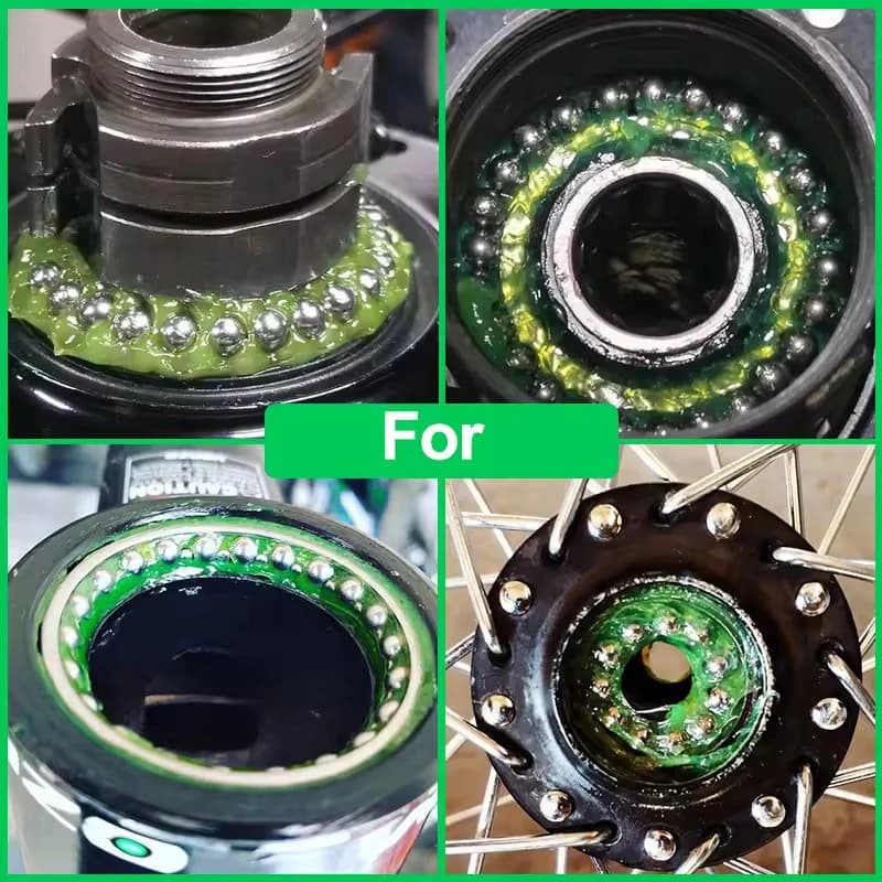 Huile lubrifiante pour vélo, 30/50/80/100g, effet vert, graisse pour roulements, moyeu, éléments lipides