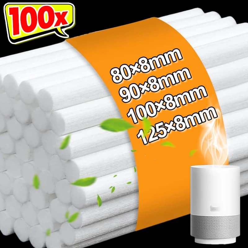 Recharge de filtre pour humidificateur, Mini mèches de diffuseur d'air, bâtons de filtre en coton, mèches de remplacement, bâton de diffuseur d'humidificateur Portable