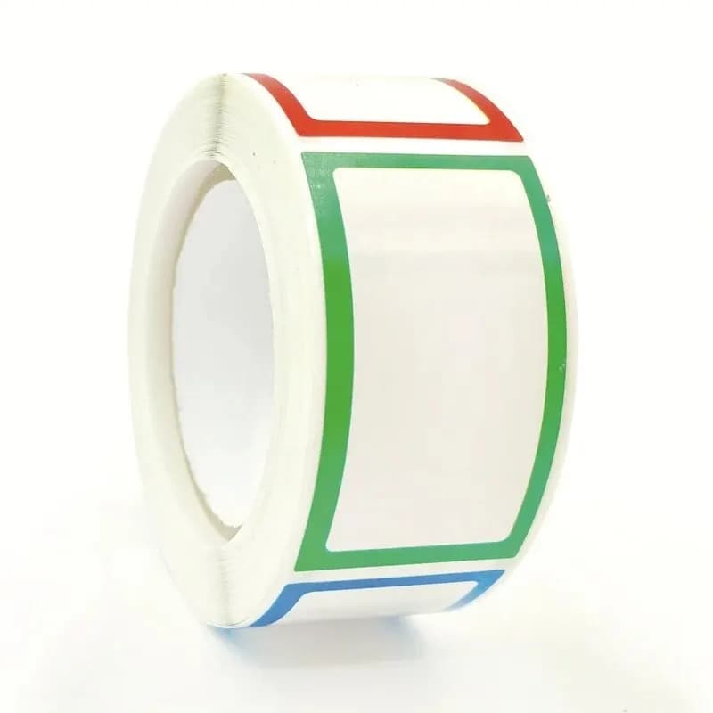 1 rouleau d'étiquettes autocollantes colorées