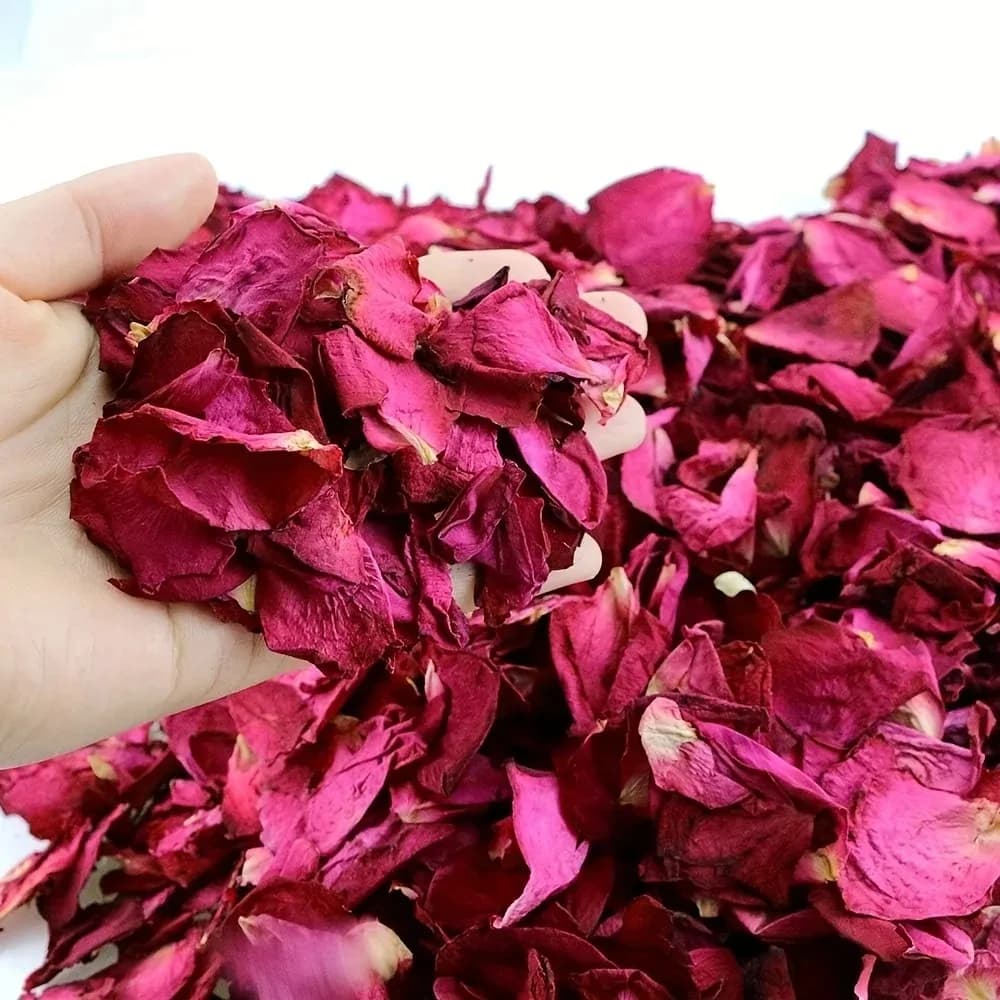 250g de pétales de rose frais naturels séchés pour le bain, fleurs sèches pour spa, blanchiment, aromathérapie, fournitures de bain, décoration de mariage
