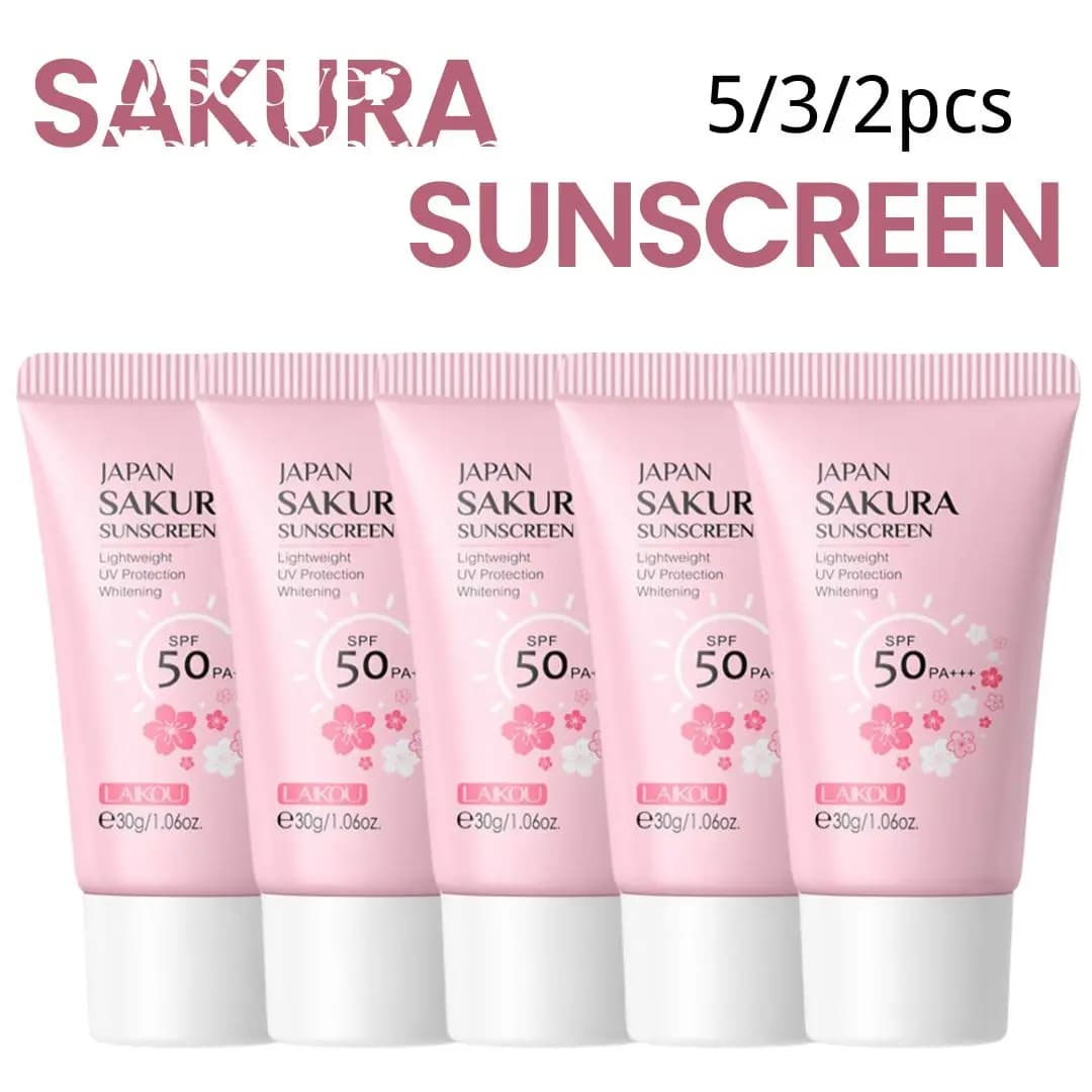 Sakura-Crème Solaire éventuelles F50 Hydratante UV, Protection du Visage et du Corps, Isolation Gratitude, Contrôle de l'Huile, SAP Mélanine, Soins de la Peau